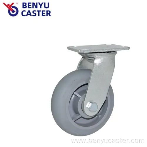 4/5/6/8 Inch Mute TPR Wheel Industrial Trolley Caster